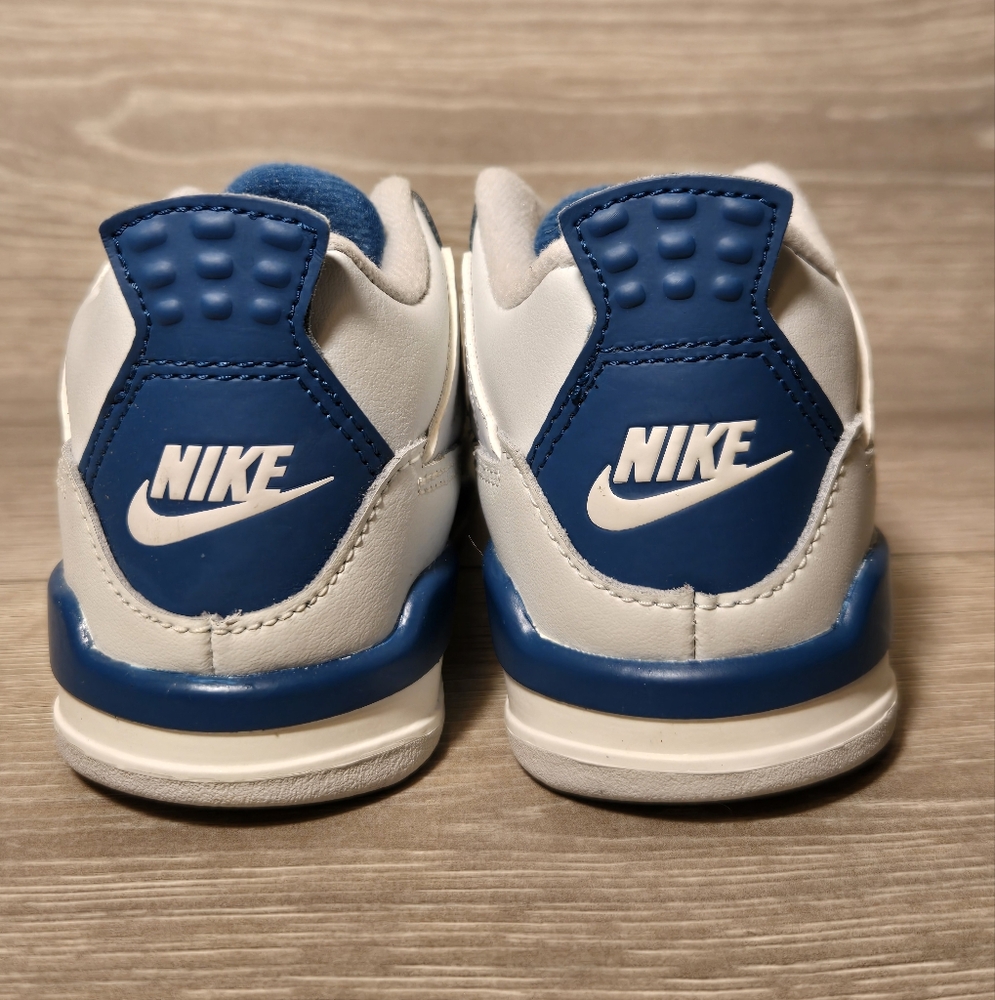 Jordan Toddlers Air Jordan 4 Retro Shoes Military Blue White Size 10C New - Picture 3 of 6